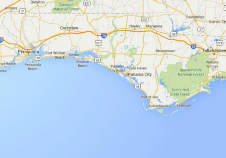 Map Of Florida Panhandle Gulf Coast
