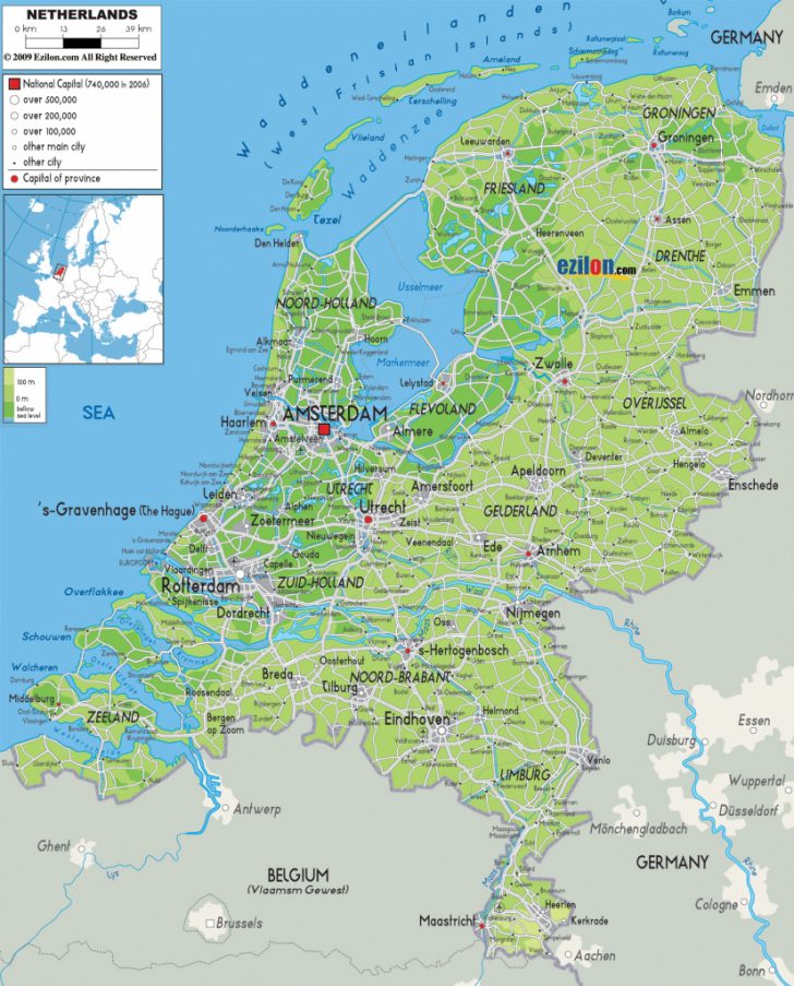 Printable Map Of The Netherlands