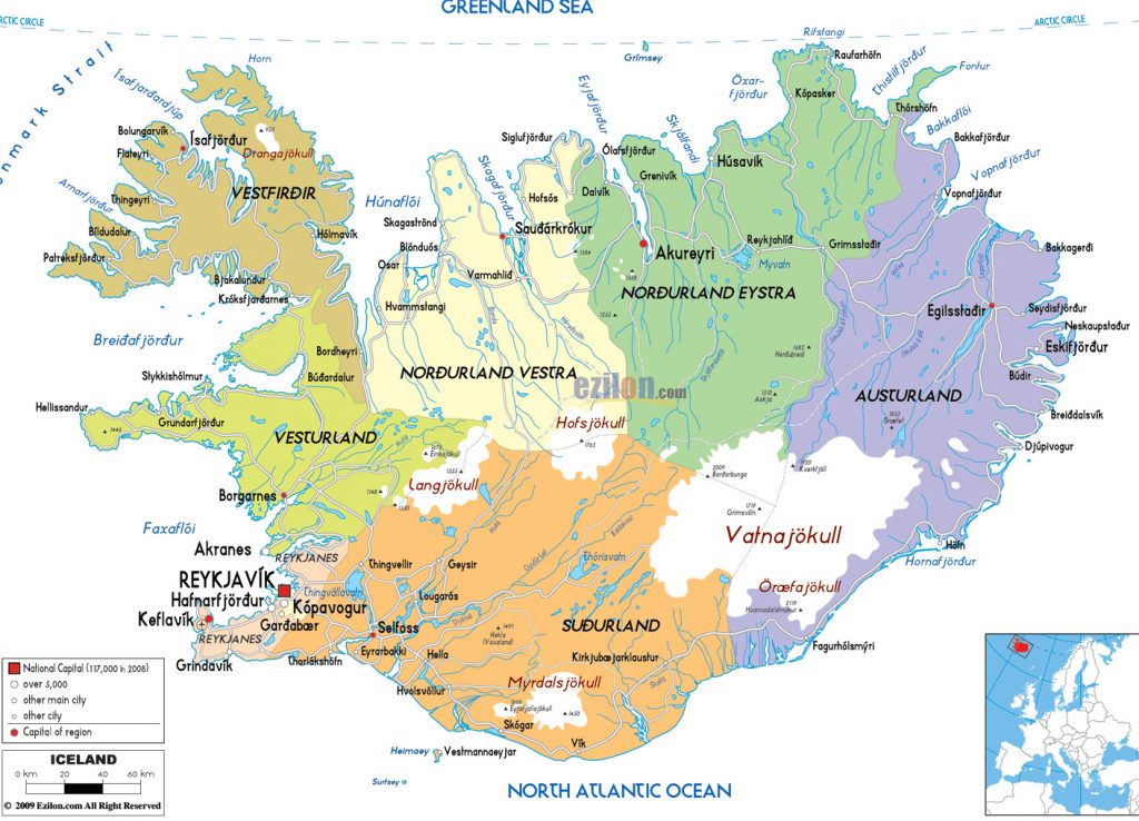 Maps Of Iceland | Detailed Map Of Iceland In English |Tourist Map Of ...