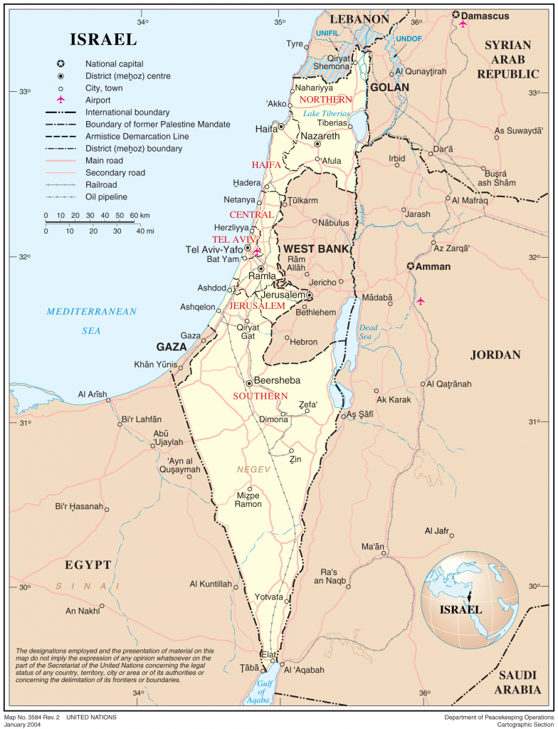 Maps Of Israel - Geolounge: All Things Geography - Blank Map Israel Printable