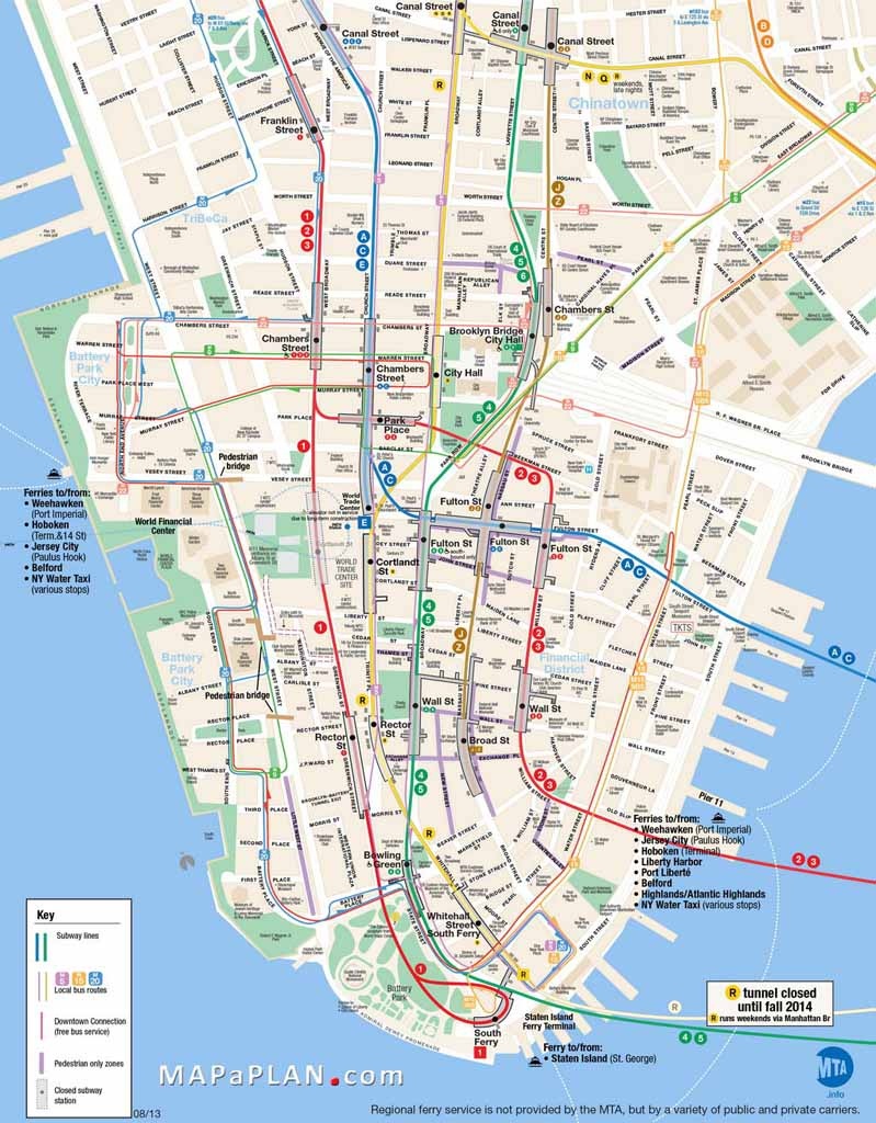 Maps Of New York Top Tourist Attractions - Free, Printable - Manhattan Sightseeing Map Printable