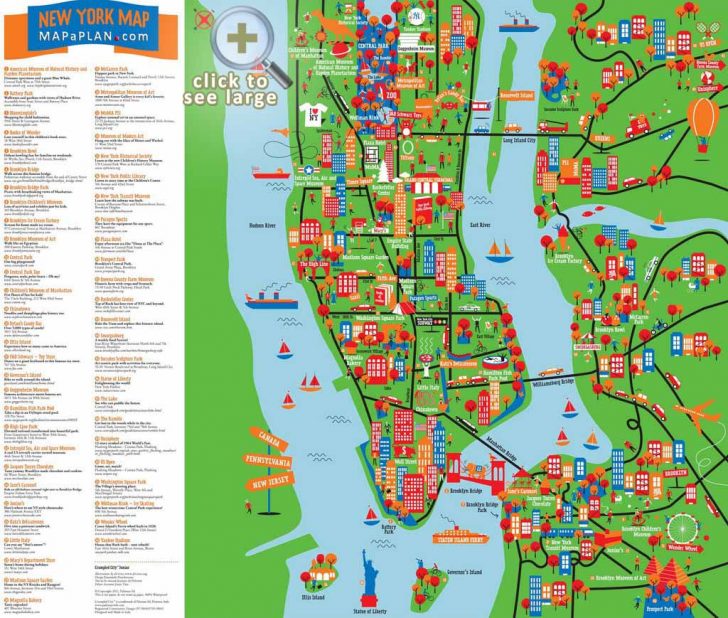 Map Of New York Attractions Printable