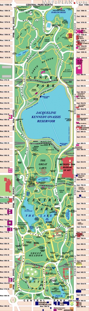 Maps Of New York Top Tourist Attractions - Free, Printable - Printable Map Of Central Park New York