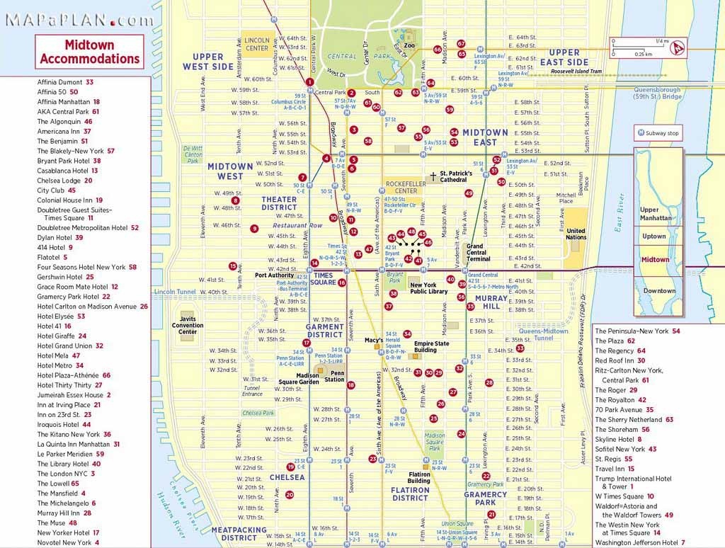 Maps Of New York Top Tourist Attractions - Free, Printable - Printable Map Of Manhattan Ny