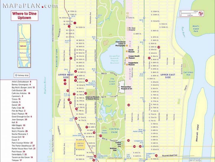 Free Printable Map Of Manhattan