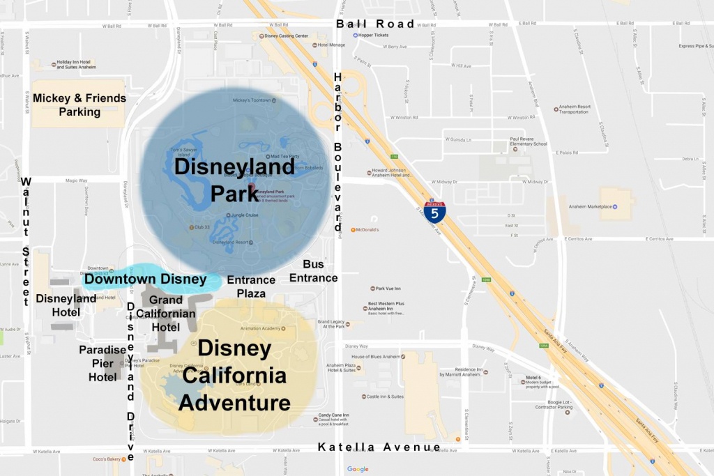 Maps Of The Disneyland Resort - Map Of California Anaheim Area