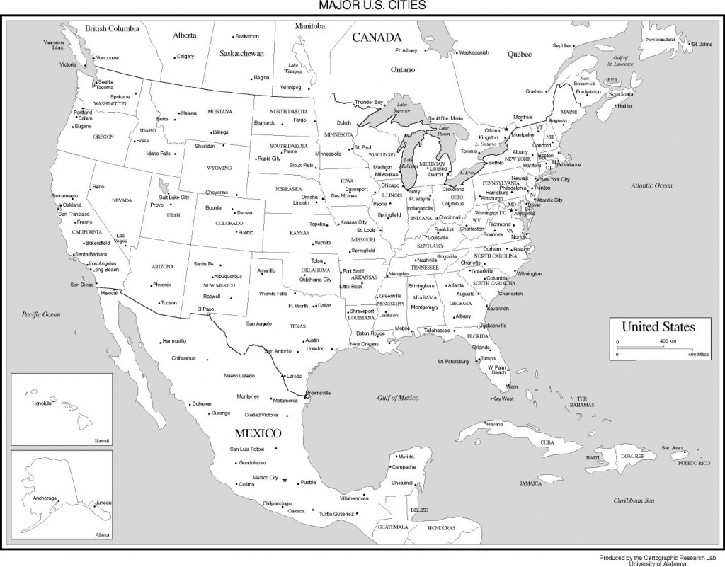 Maps Of The United States - Printable Us Map With Cities