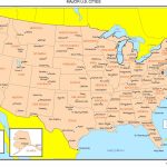 Maps Of The United States   Printable Us Map With Major Cities
