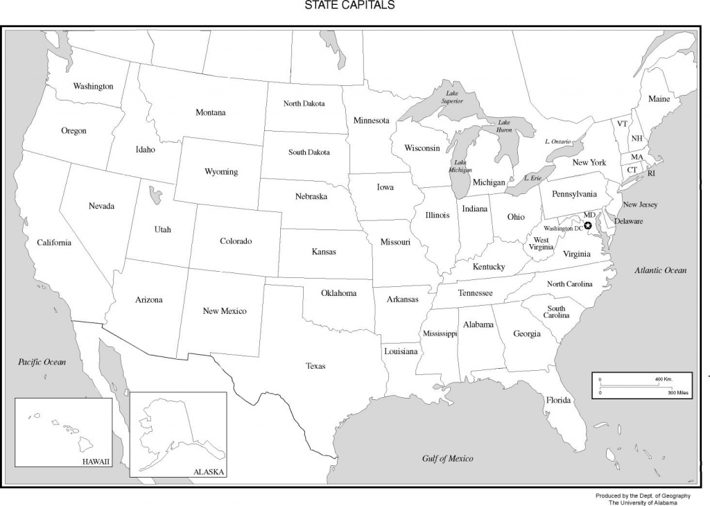 Maps Of The United States - United States Map With States And Capitals Printable
