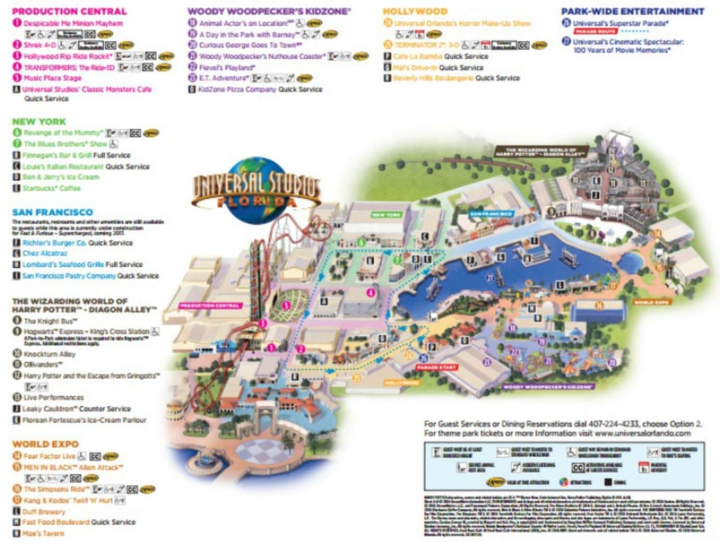 Maps Of Universal Orlando Resort's Parks And Hotels Universal Studios Florida Citywalk Map