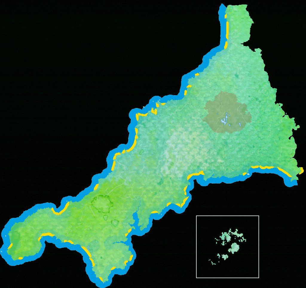 Maps &amp; Places In Cornwall - Printable Map Of Cornwall | Printable Maps