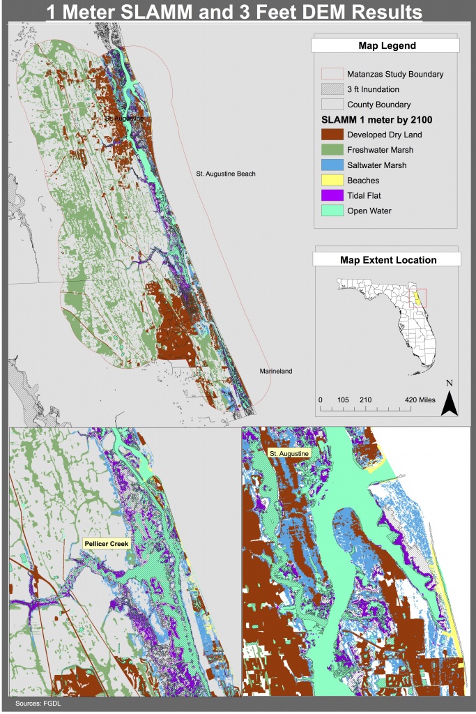Maps | Planning For Sea Level Rise In The Matanzas Basin - Florida Land Elevation Map