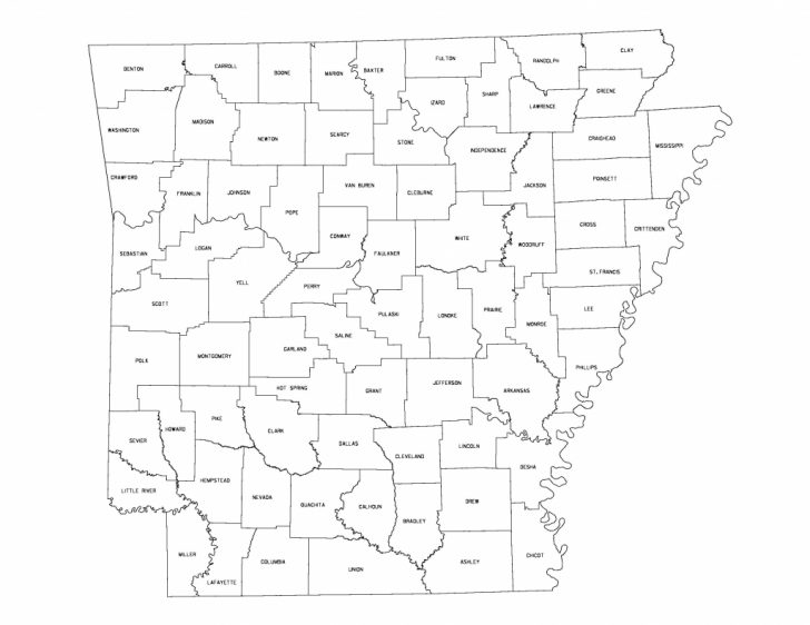 Printable Map Of Arkansas