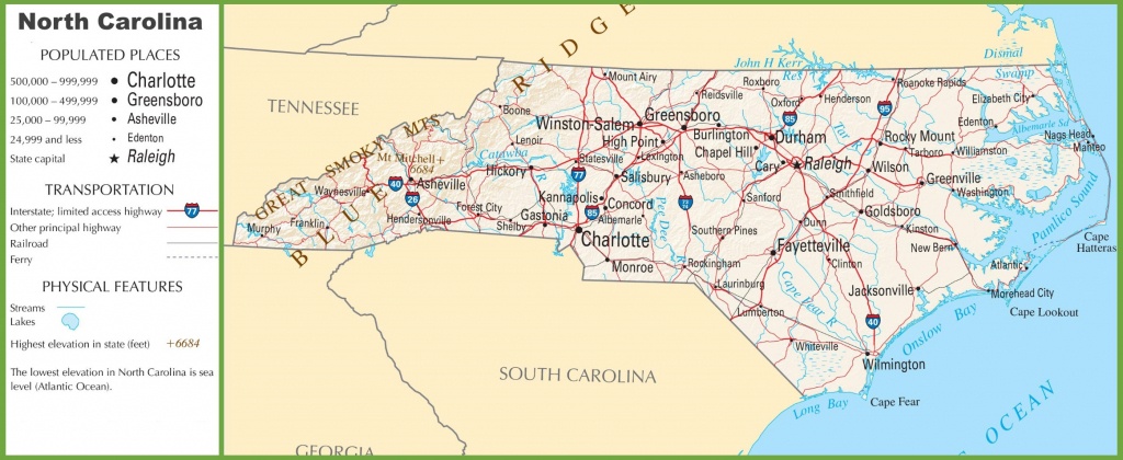 Maps. Printable Map Of North Carolina - Diamant-Ltd - Printable Map Of North Carolina