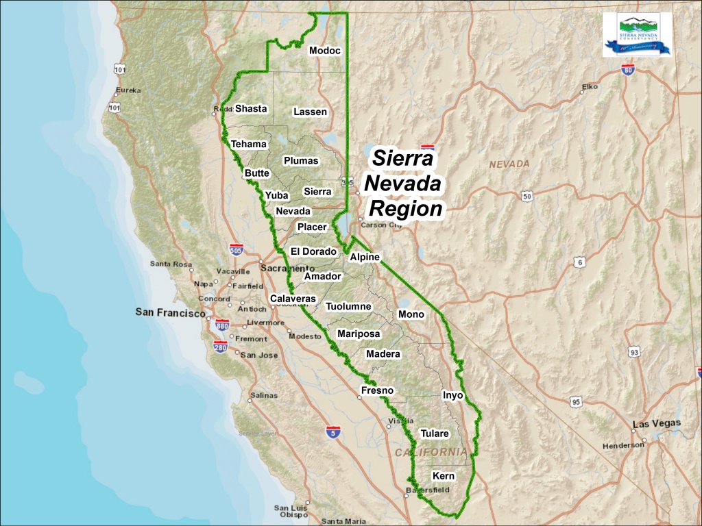 Maps | Sierranevada - Sierra California Map