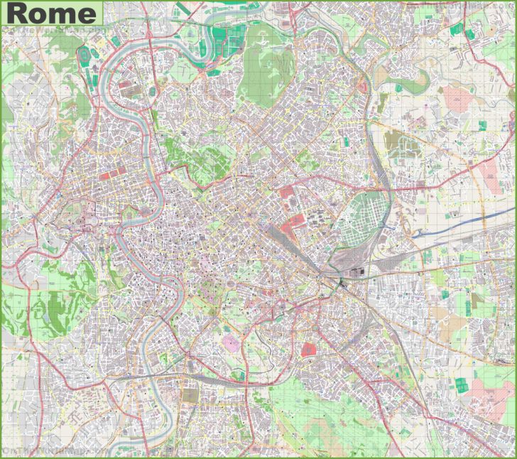Street Map Of Rome Printable