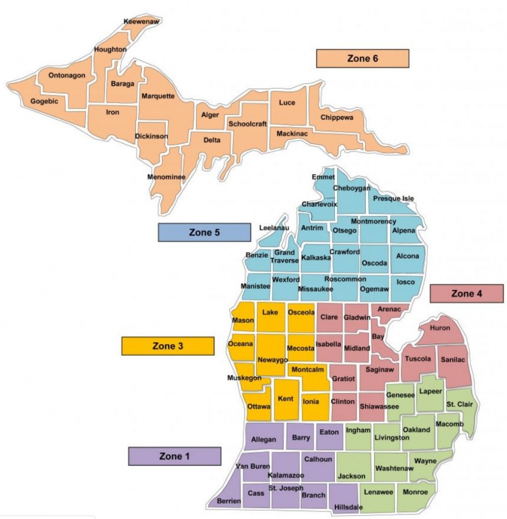 Maps To Print And Play With - Michigan County Maps Printable