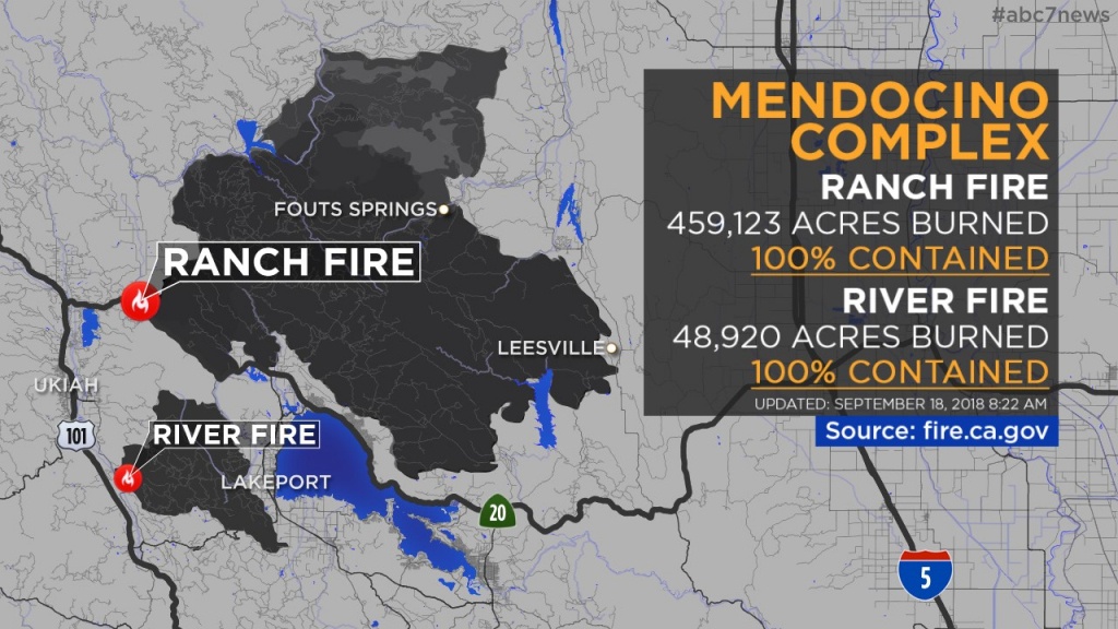 Maps: Wildfires Burning Across California | Abc7News - Southern California Campgrounds Map