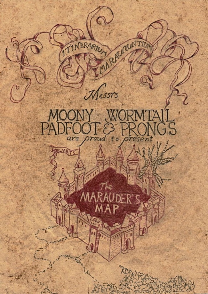 Marauder's Map | Harry Potter | Harry Potter, Marauders Map - Harry Potter Map Marauders Free Printable