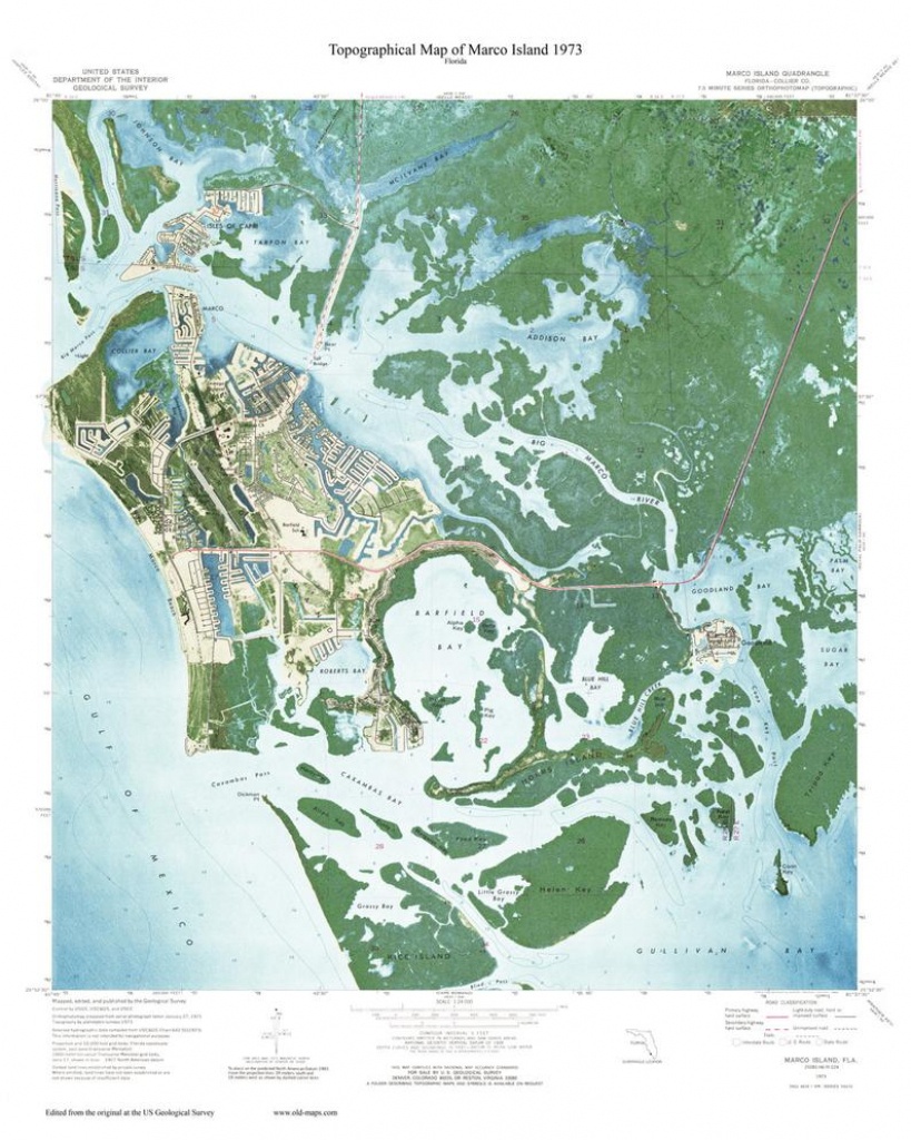 Marco Island Florida 1973 Usgs Custom Old Topo Map West | Etsy - Marco Island Florida Map