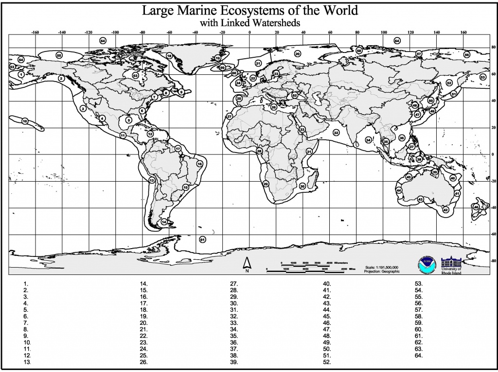 Marine Geography Quiz – Gcaptain - Printable Geography Maps