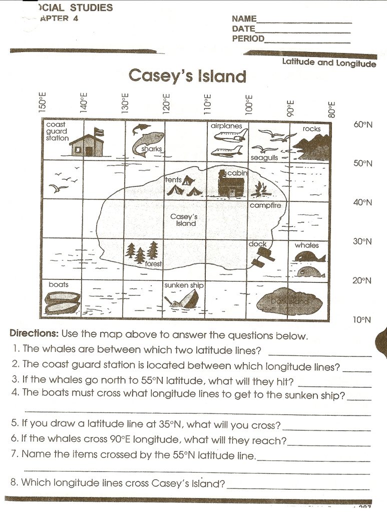 Math : Map Reading Worksheets Map Reading Worksheets High School - Map ...