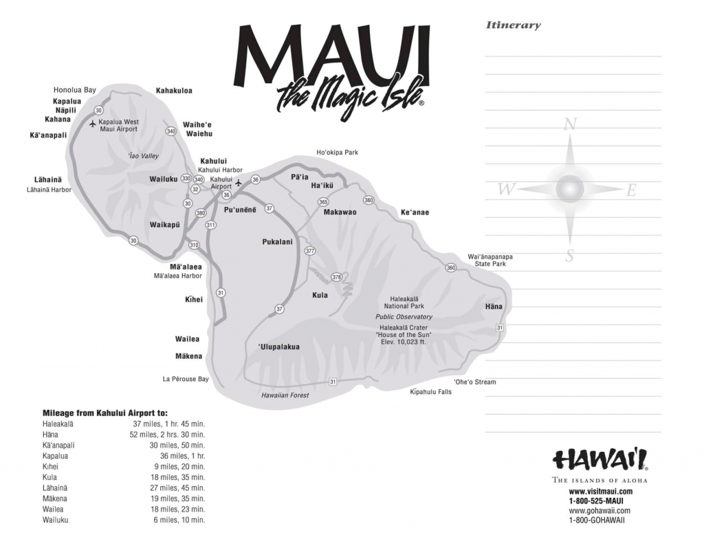 Maui Maps Printable Scope Of Work Template Mileage Hawaii Maui Maui Road Map Printable 