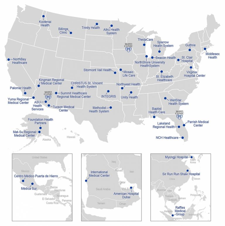 Mayo Clinic Care Network Map - About Us - Mayo Clinic - Mayo Clinic ...