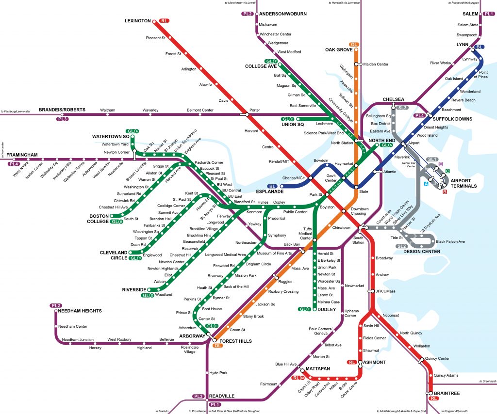 boston red line map