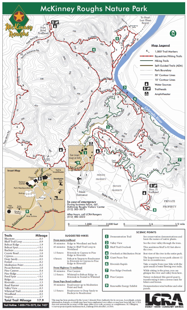 Mckinney Roughs Nature Park, Cedar Creek Tx - Cedar Creek Texas Map