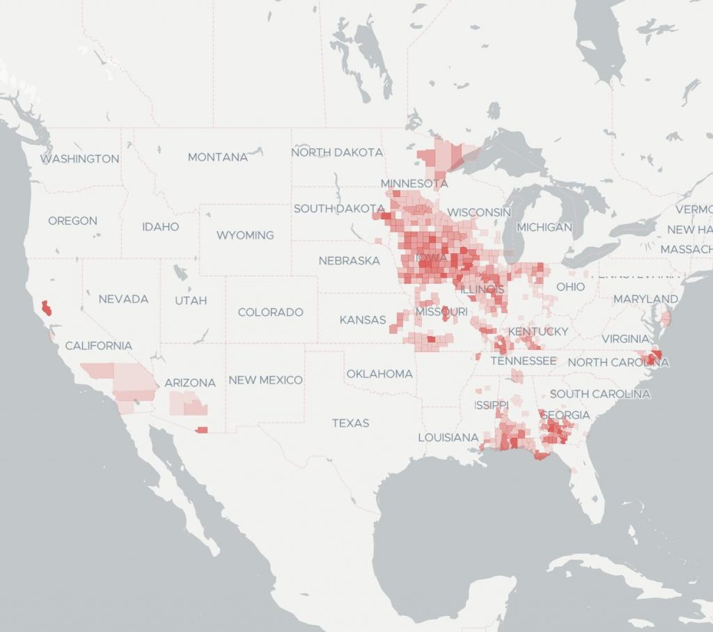 Mediacom Internet: Coverage & Availability Map | Broadbandnow - Comcast ...