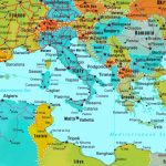 Mediterranean Countries Map   Printable Map Of The Mediterranean Sea Area