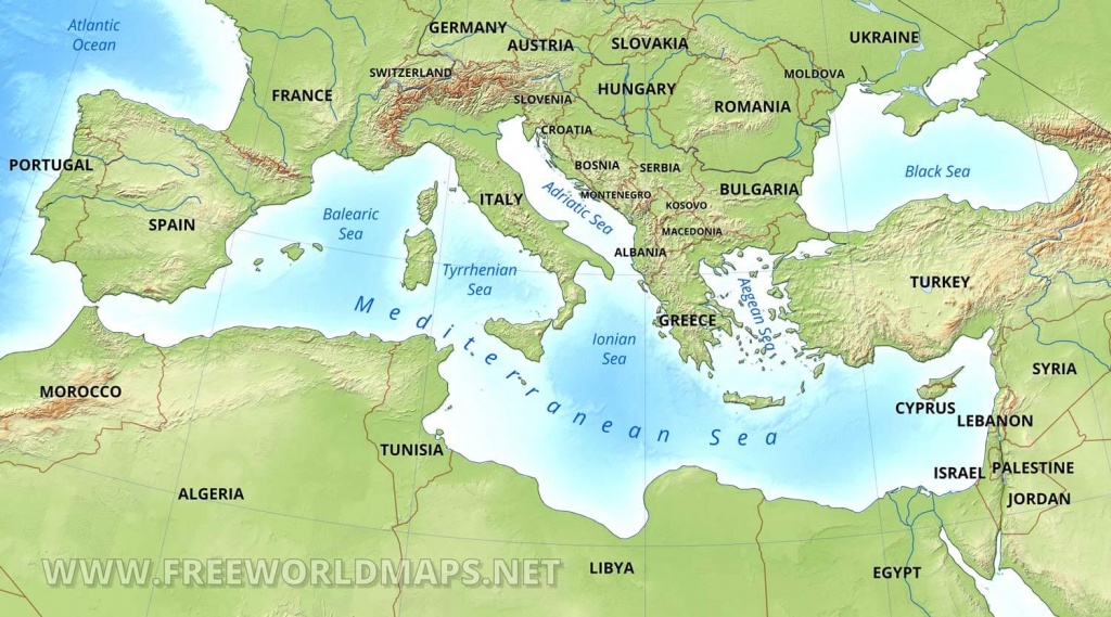 Mediterranean Map Mediterranean Map Printable 