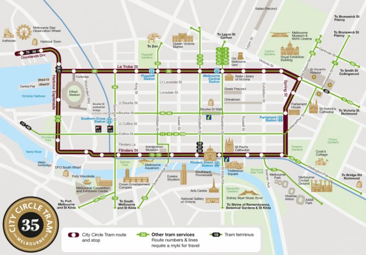 Melbourne City Map Printable