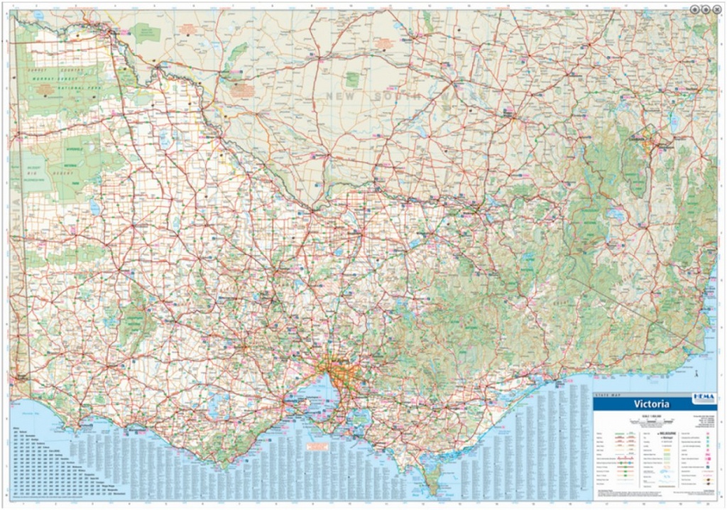 Melbourne Map Centre | Victoria | Search For: Hema Victoria State - Printable Map Of Victoria
