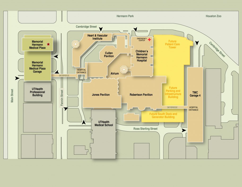 Texas Medical Center Memorial Hermann Map