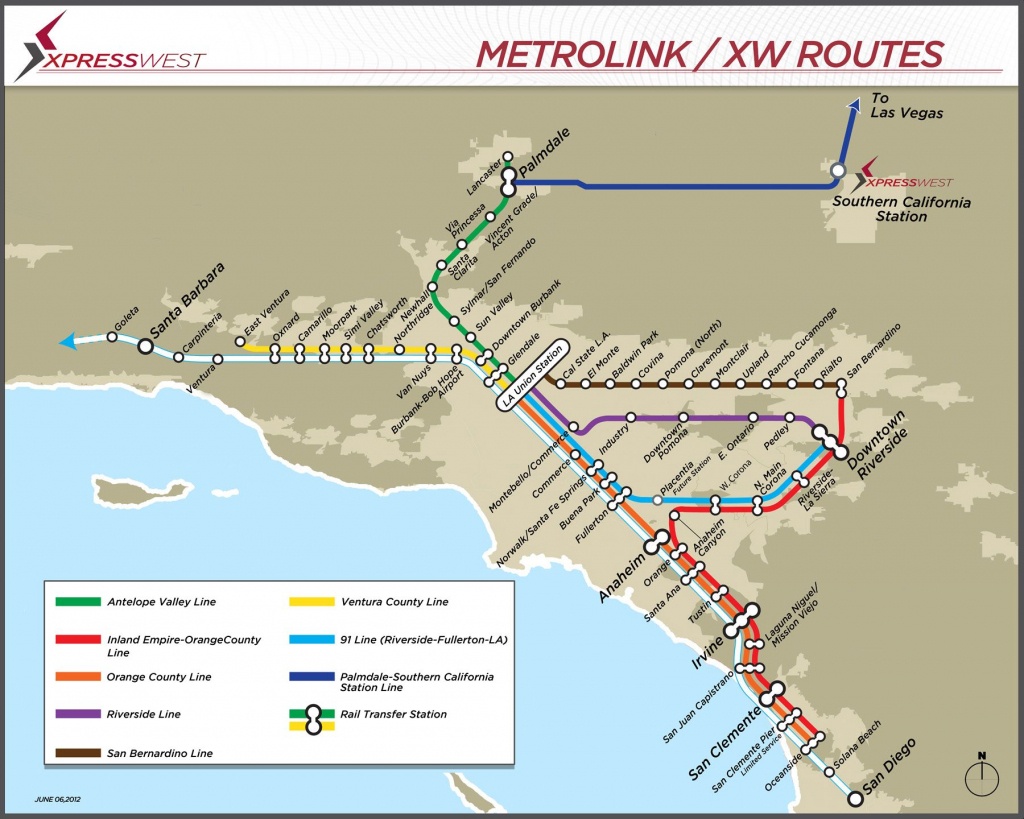 Metro Link / Xw Route | New Rail Lines | Map, High Speed Rail, Travel - Southern California Metrolink Map