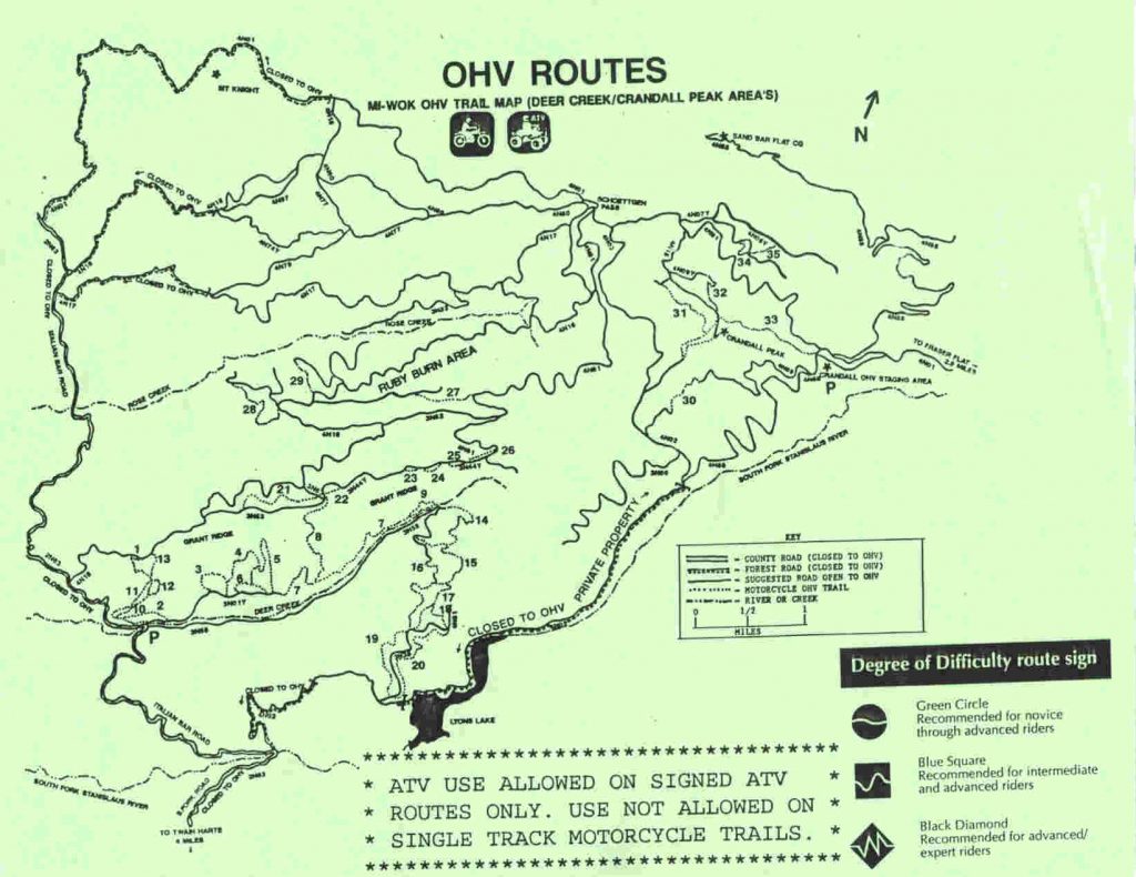 MiWok Ohv Trail Map Merced Ca • Mappery California Ohv Map