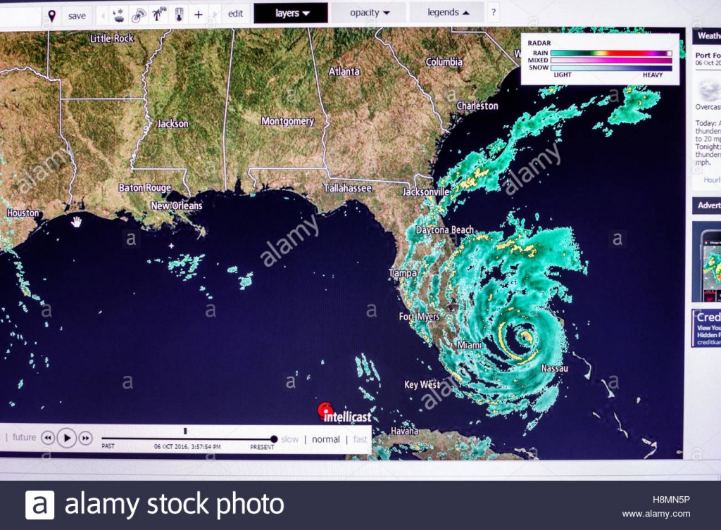 Miami Florida Beach Computer Monitor Intellicast Weather Radar - Florida Radar Map