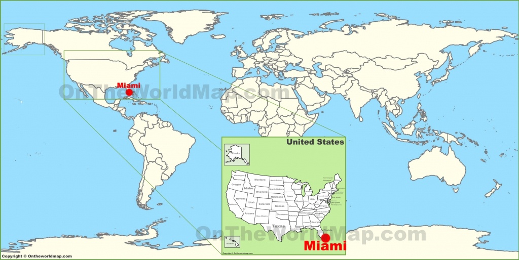 Miami On The World Map - The Map Of Miami Florida
