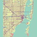 Miami, Usa Map Printrae Nordico #map #miami #florida | City Maps   Miami City Map Printable