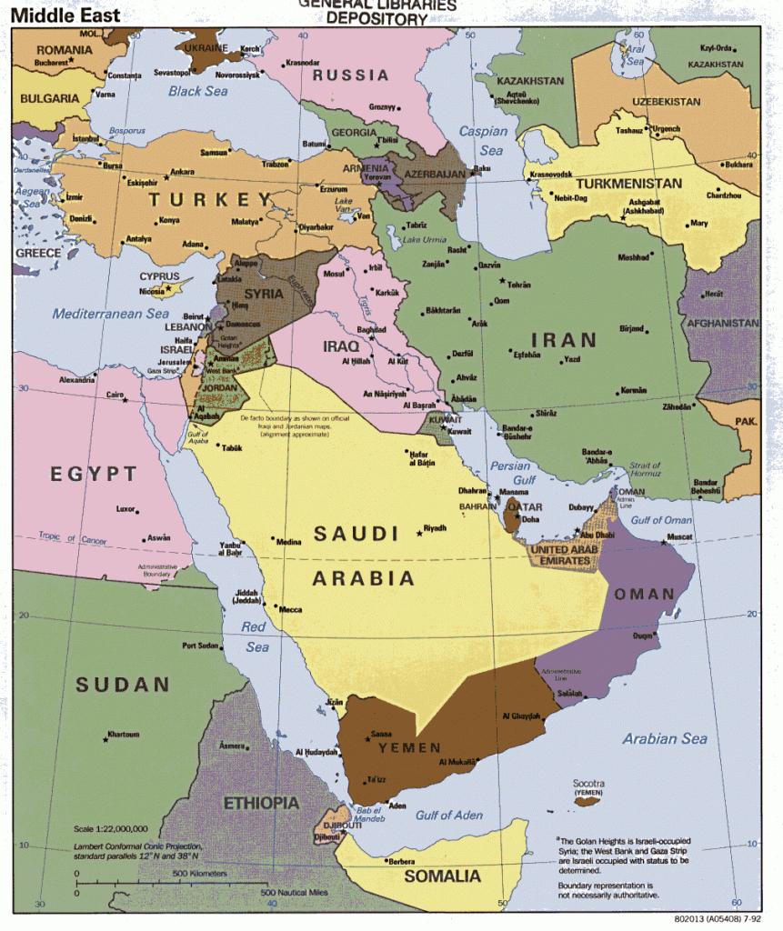 Middle East Maps - Perry-Castañeda Map Collection - Ut Library Online - Printable Map Of Middle East