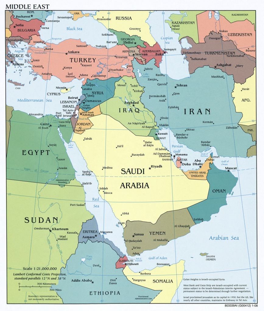 Middle East Maps - Perry-Castañeda Map Collection - Ut Library Online - Printable Map Of Middle East
