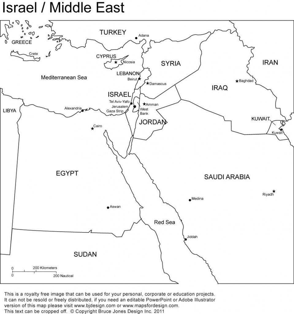 Middle East Outline Maps Printable | Israel/middle East Outline - Middle East Outline Map Printable