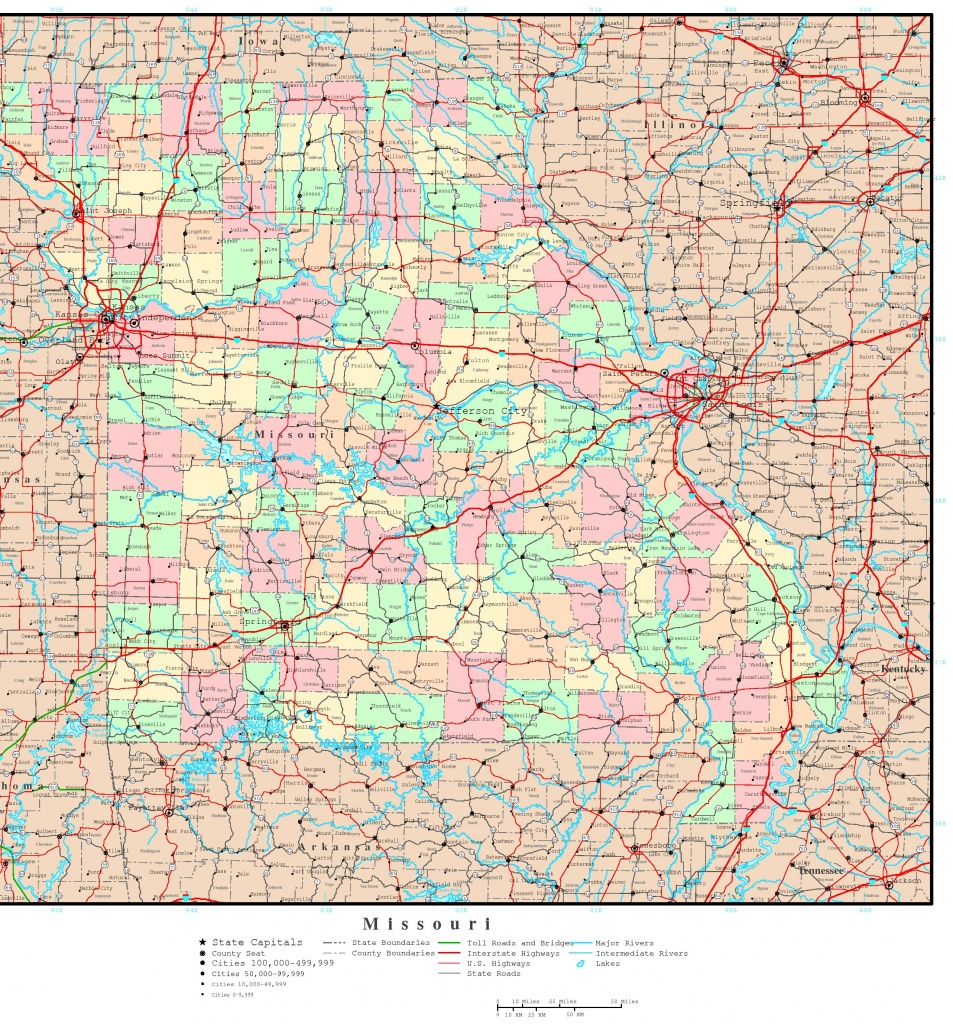 Missouri Printable Map - Printable Blank Map Of Missouri
