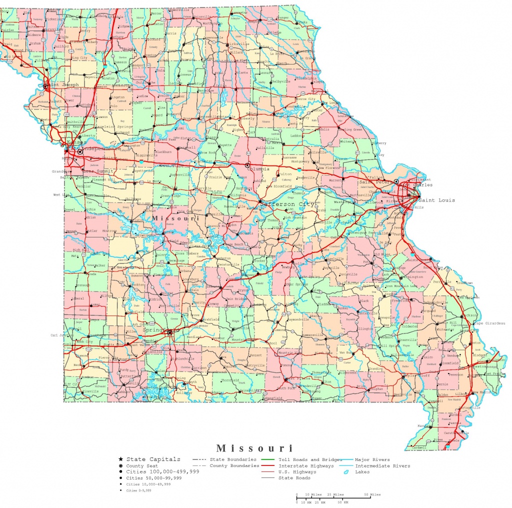 Missouri Printable Map - Printable Map Of Missouri