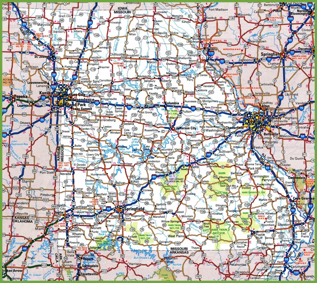 Missouri Road Map - Printable State Road Maps