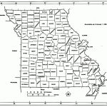 Missouri State Map With Counties Outline And Location Of Each County   Printable Map Of Missouri