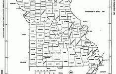 Missouri State Map With Counties Outline And Location Of Each County - Printable Map Of Missouri