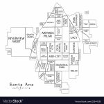 Modern City Map   Santa Ana California City Of Vector Image   Santa Ana California Map